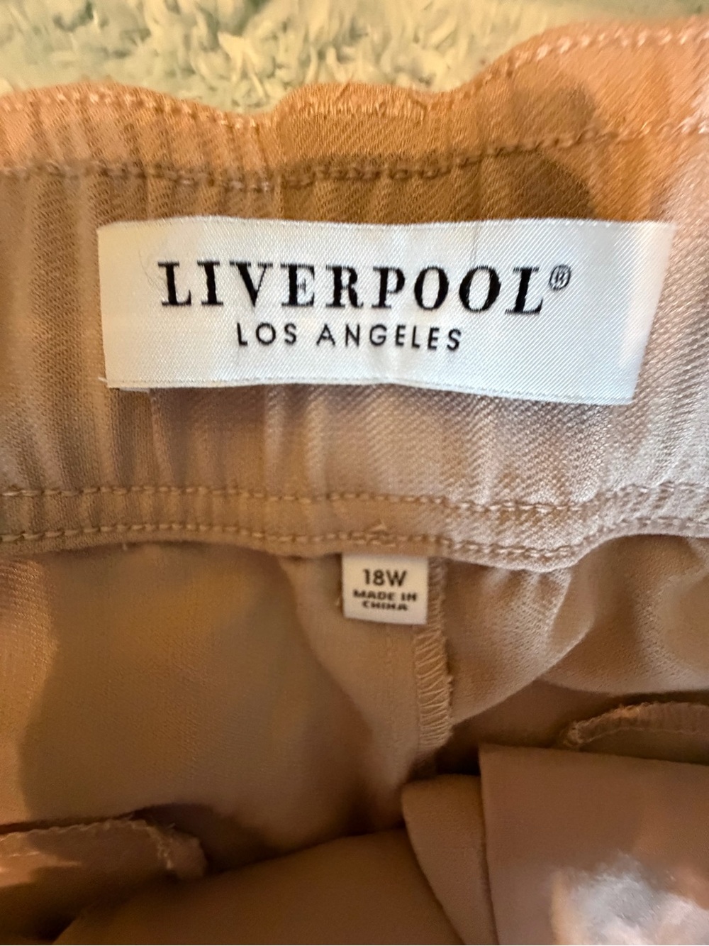 NWT Liverpool Los Angeles Wide Leg Trouser Pants 18W Cappuccino 27inch inseam - Picture 10 of 13